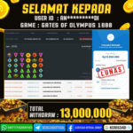 JACKPOT SLOT GACOR MAIN GATES OF OLYMPUS 1000 13 NOVEMBER 2025