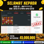 JACKPOT SLOT GACOR MAIN GATES OF OLYMPUS SUPER SCATER 11 DESEMBER 2025